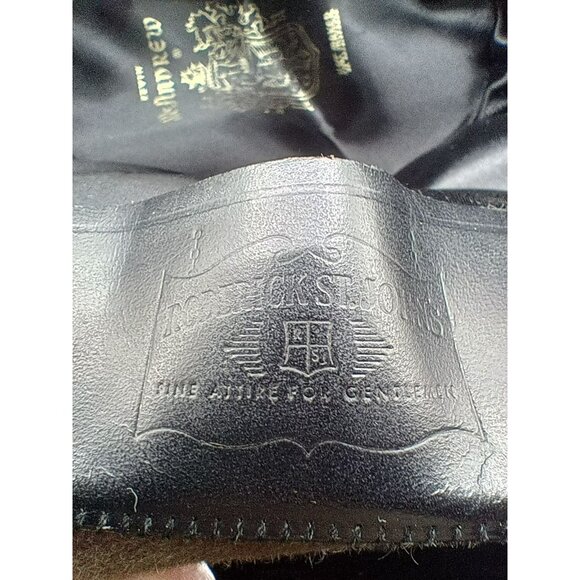 Hat Bowler Kevin McAndrew Brown Union Tag Size 7.5 Roderick St. Johns Feathers - Picture 11 of 16